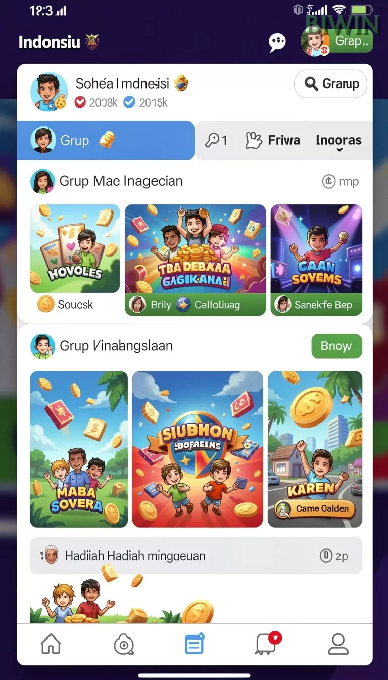 Galeri pratinjau visual biwin build APK resmi terbaru